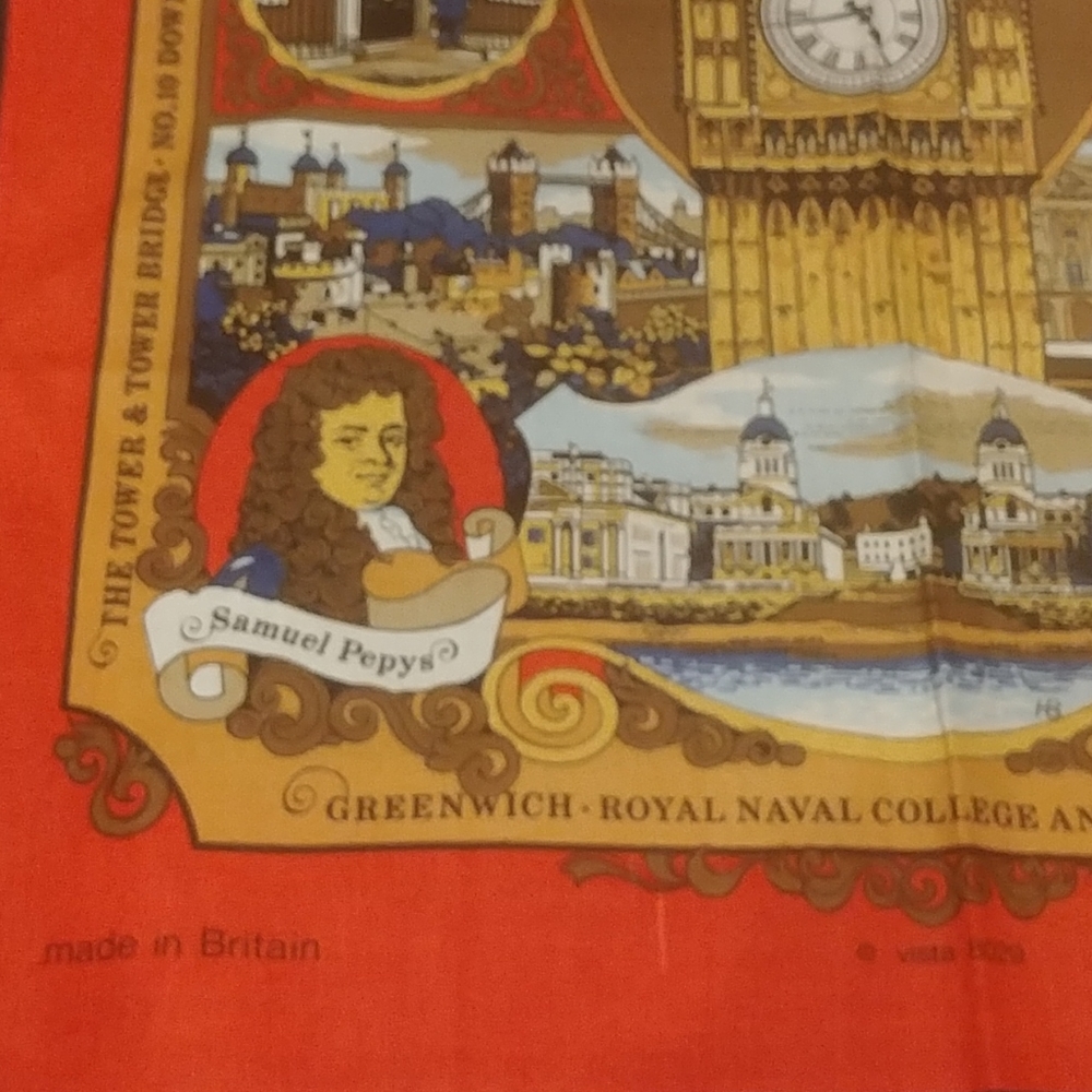 Vintage London Irish Linen Souvenir Tea Towel - Picture 2 of 4